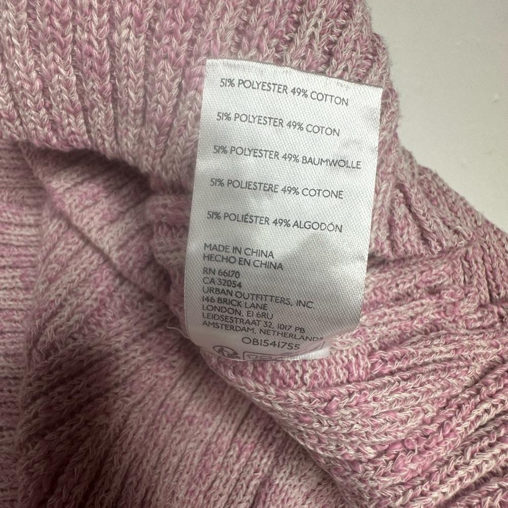 NEW Free People Mont Blanc Mini Sweater Dress M Dusty Pink - Picture 9 of 9